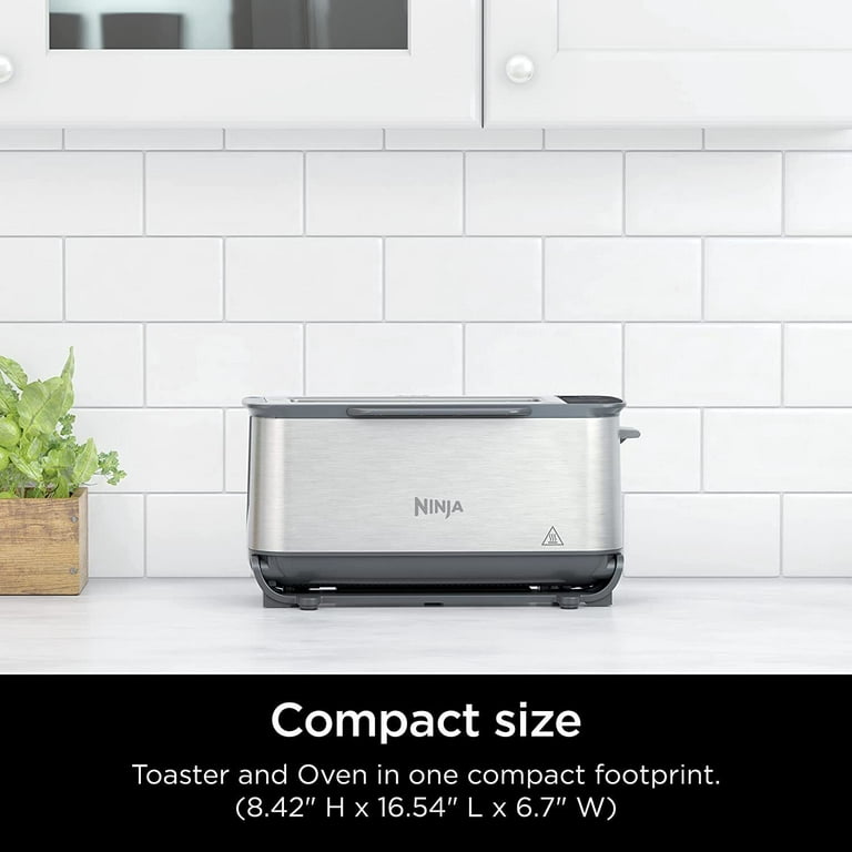 NINJA Foodi 2-in-1 Flip Toaster, 2-Slice Toaster, Compact Toaster