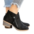 thumbnail image 2 of Bottines Chelsea à Talon Bloc pour Femmes avec Fermeture Éclair, 2 of 3