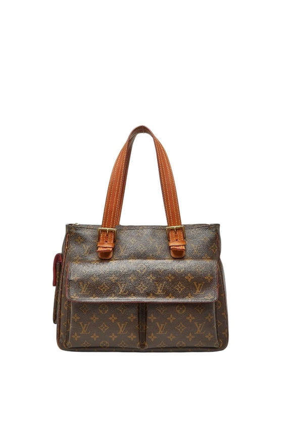 Pre-Owned Louis Vuitton Monogram Multiplicite Tote Bag Handbag M51162 Brown Leather... (Fair)