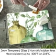 thumbnail image 4 of CounterArt "Greenery" Decorative 3mm Heat Tolerant Tempered Glass Cutting Board 10" by 8", 4 of 8
