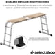 thumbnail image 4 of Escalera Multiposiciones de 3.3 Metros Aluminio Recta Tijera Andomio Plegable Versatil Antideslizante para Uso Interior Y Exterior De 12 Peldaños, 4 of 7
