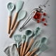 thumbnail image 2 of Utensilios de cocina de silicona con mango de madera Juego de 11 piezas Nueve colores Opcional Rojo TFixol  Utensilios de cocina de silicona, 2 of 7