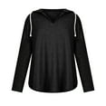 thumbnail image 5 of Posijego 2024 Spring Women's Hoodie Lightweight Long Sleeve Shirts Casual Hooded Sweatshirt Top Plus Size, 5 of 5
