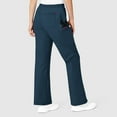 thumbnail image 2 of Wink WonderFLEX Grace - Women's Flare Leg Cargo Scrub Pant, Caribbean Blue, M Petite, 2 of 7