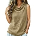 thumbnail image 6 of Breezora Women's Summer Cowl Neck Tank Tops Sleeveless Solid Color Casual Layering Cami Breathable Loose Fit for Daily Wear, 6 of 6