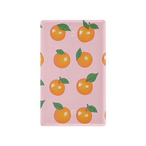 Yayeee Blank Wall Plate Cover 1-Gang 4.5"x2.7" Home Unused Decorative Outlet, Cute Oranges