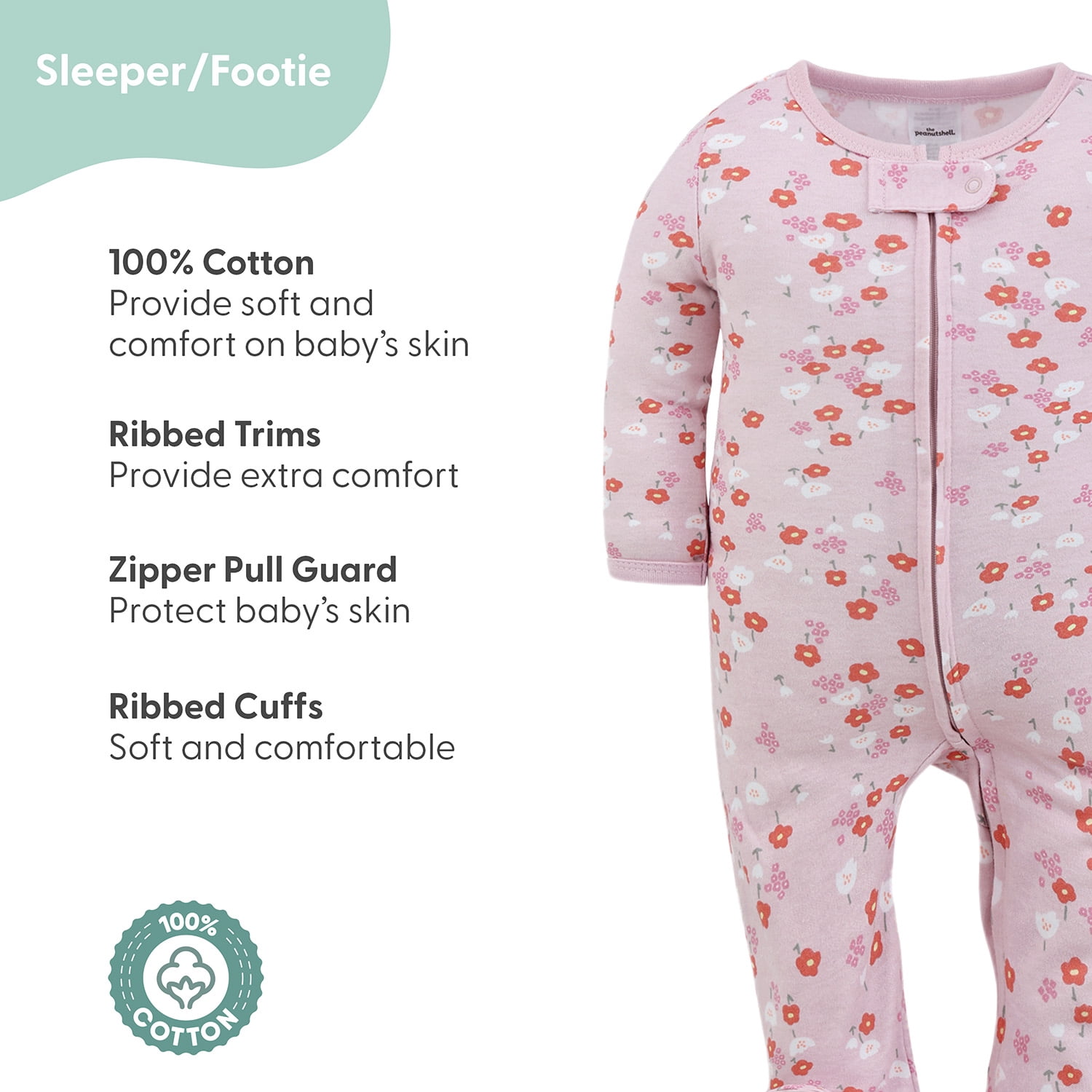 The Peanutshell Baby Girl Clothes, Cherry Blossom Check Baby Clothes Set, 0-3 Months, 23-Piece