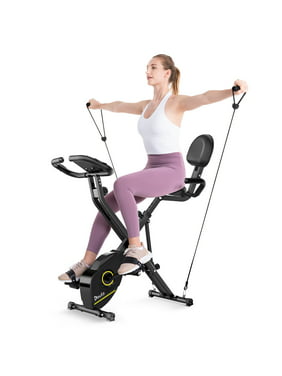Doufit EB-11 4in1 Folding Exercise Bike 8-Level Magnetic Bicycle Indoor Cycling Bike 330 Lbs Max