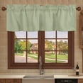 thumbnail image 4 of Kitchen Curtain Valance, Coffee Gnome Brown Short Rod Pocket Window Curtain Tiers for Bedroom, Bathroom, 2 Panel, 27.5" W x24 L, 4 of 6