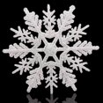 thumbnail image 1 of 2025 Large Snowflakes Set Of 5 White Glittered Snowflakes 12" Christmas Decorative Hanging Orn, 1 of 4