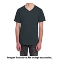 thumbnail image 2 of Playera Fruit of the Loom Para hombre cuello v, algodón sustentable, negro jaspe, talla EG, 2 of 4