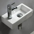 thumbnail image 3 of Wall Hung Basin Sink Small Cloakroom Basin Rectangle Ceramic Wash Basin Right Hand (Left Hand), 3 of 8