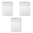 thumbnail image 1 of 3pcs Airtight Food Storage Container Durable Clear Plastic with Lids Air Tight Snacks Storage tank, 1 of 5
