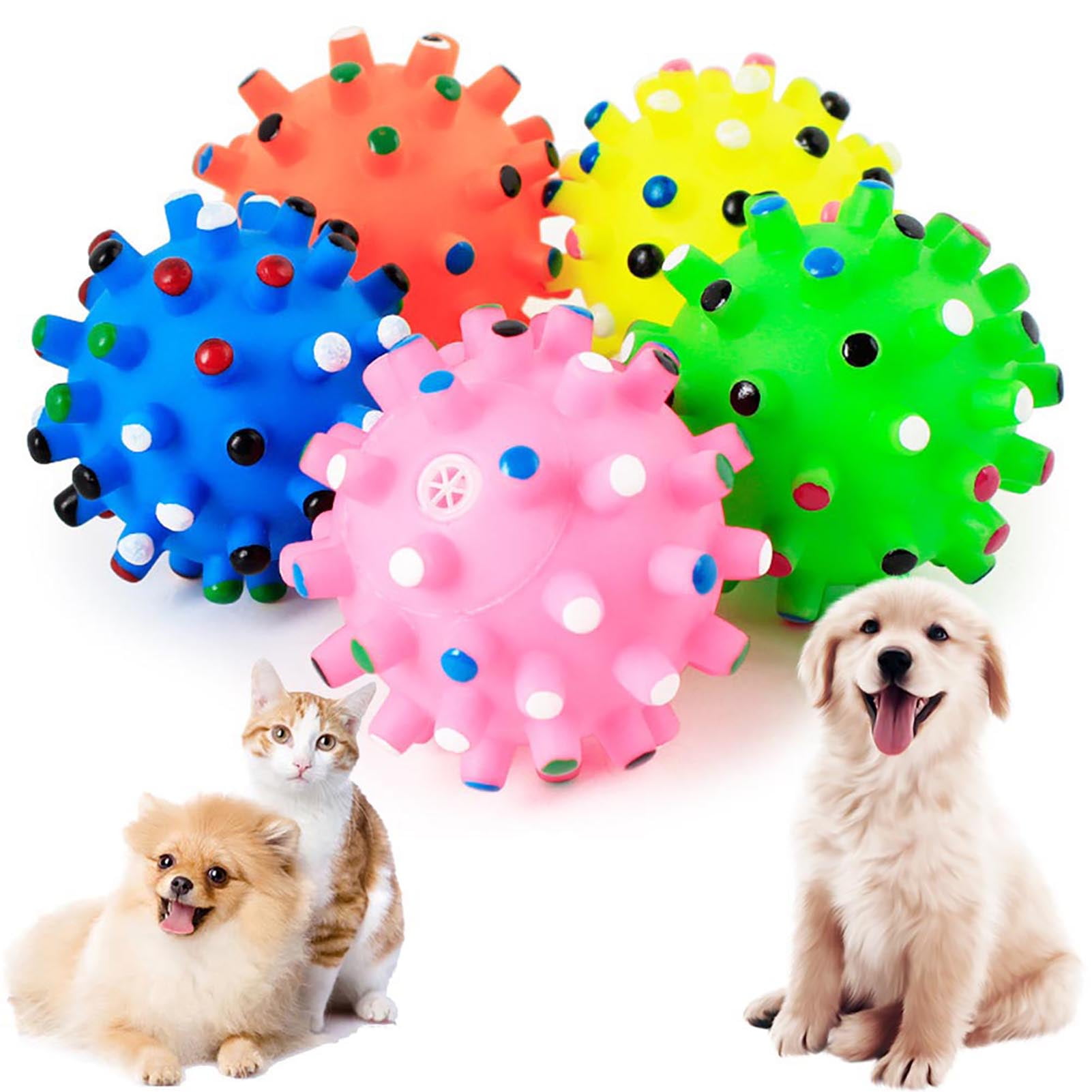 round squeaky dog toys