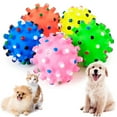 thumbnail image 3 of Flmtop Balle pour Chien Ronde Couineuse Interactive d'Entraînement Couleur Aléatoire, 3 of 9