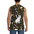 thumbnail image 4 of Fotbe Men's Bones And Leaves Print Men's Sleeveless Muscle Tank Tops Casual T-Shirts for Gym Workout Beach-X-Large, 4 of 8