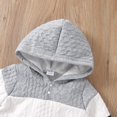 thumbnail image 4 of PatPat Toddler Girl Boy Long Sleeve Colorblock Hoodie Sweatshirt and Jogger Pants Set for Baby Grey Size 3-4 Years, 4 of 7