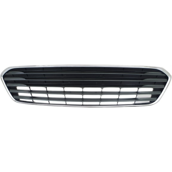 FRONT BUMPER GRILLE Compatible with Toyota Avalon 2013-2015 Chrome Shell/Painted-Silver Insert