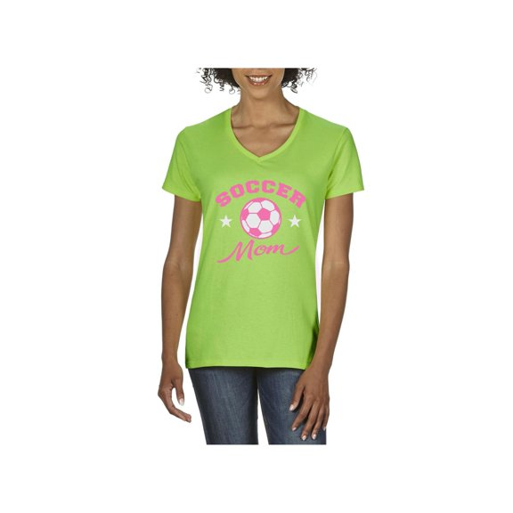 NIB - Women's T-Shirt V-Neck Short Sleeve - Soccer Mom