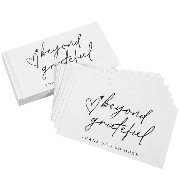 100 Pcs Beyond Grateful Thank You Cards Baby Shower Gift