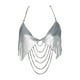 thumbnail image 5 of Camiseta sin mangas sexy con cadena metálica y pedrería para mujer, sin espalda, para fiestas y eventos nocturnos, con adornos brillantes., 5 of 6