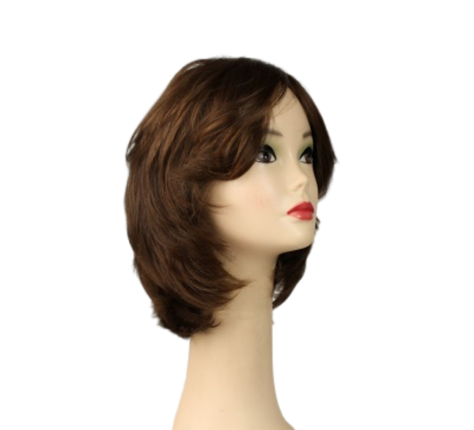 European Human Hair Freeda Wig Regina Light Brown Multi-Directional Skin Top Size S