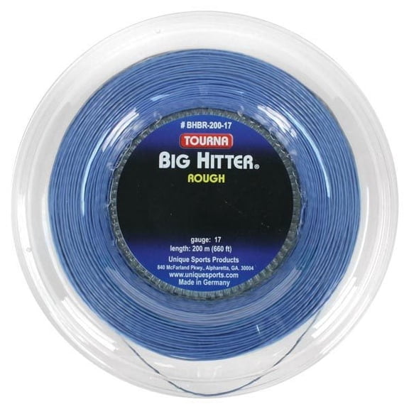 Tourna Big Hitter Blue Rough 17G Reel Tennis String ( Blue )
