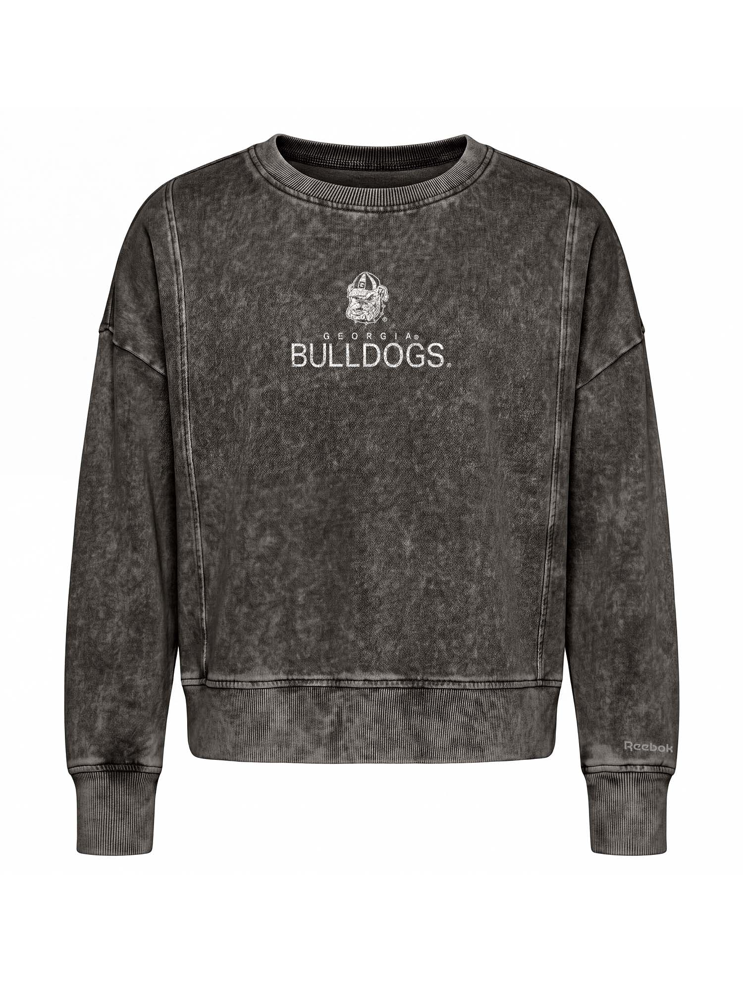 Georgia Bulldogs Reebok Womens Denim Wash Crew Neck Sweatshirt