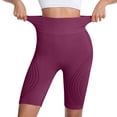thumbnail image 4 of Only Moment Womens Sweat Shorts Nylon,Spandex High Waist Dress Pants with Pockets for Yoga Business Travel Casual Yoga Shorts for Wowomen Wine,3XL, 4 of 4