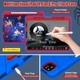 thumbnail image 3 of Allytech for Case for iPad Pro 11 inch (2nd, 3rd & 4th Gen) 2020/2021/2022, iPad Air 5th/4th Gen 10.9" Case with Pencil Holder, Heavy Duty Anti-Drop Children Friendly Stand Case, Blue + Red, 3 of 10