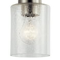 thumbnail image 4 of Kichler Winslow Contemporary 1 Light Brushed Nickel Mini Pendant Light with Clear Seeded Glass, 4 of 9