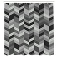 thumbnail image 2 of Ambesonne Geometrical Shower Curtain, Modern Herringbone Art, 69"Wx70"L, Taupe Grey, 2 of 4