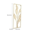 thumbnail image 2 of Miumaeov Gold Metal Wall Decor Leaf Wall Sculptures with Frame Wall Ornaments Hanging Art Wall Decor for Living Room Office Home Hotel 11.8" x 0.8" x 33.5", 2 of 11