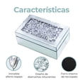 thumbnail image 3 of Joyero Organizador de Terciopelo para Mujer con Acabado de Espejo y Diamantes - Caja para Joyeria, Collares, Anillos y Pulseras  GAON, 3 of 9