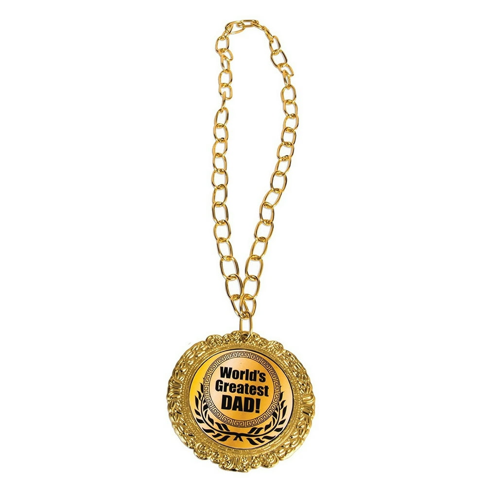 Award Medal Olympic Themed Medallion Novelty Necklace