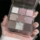 thumbnail image 2 of ZHAOCHENG Paleta de sombras de ojos de 9 colores, color punk, azul ahumado, negro, chocolate mate A, 2 of 3