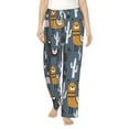 thumbnail image 2 of Lsque Llama and Cactus Print Women's Pajama Pants, Lounge Pant - Comfortable Home Wear,Elastic Waistband, Stylish Design-X-Large, 2 of 9