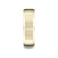 thumbnail image 6 of Benchmark� 18k Gold 7mm Comfort-fit Satin-finished With High Polished Beveled Edge Carved Design Wedding Band Ring, 6 of 9