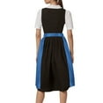 thumbnail image 4 of HXWCHs German Oktoberfest Classic Women's Bavarian Style Half Apron Elegant Party Dress with Adjustable Ties for Festive Events M Blue, 4 of 8