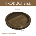 thumbnail image 3 of WLGJL Candle Plate Holder Tray: Round White Wood Decorative Tray Decor - Rustic Farmhouse Coffee Table Decor - Tealight Pillar Trays for Home Decor （Distressed）, 3 of 8
