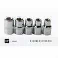 thumbnail image 4 of 14Pcs E-Torx Star Socket Set with Case, 1/4, 3/8, 1/2 in. Drive Female External Star Socket Set E4-E24 Torque Socket Set, 4 of 6