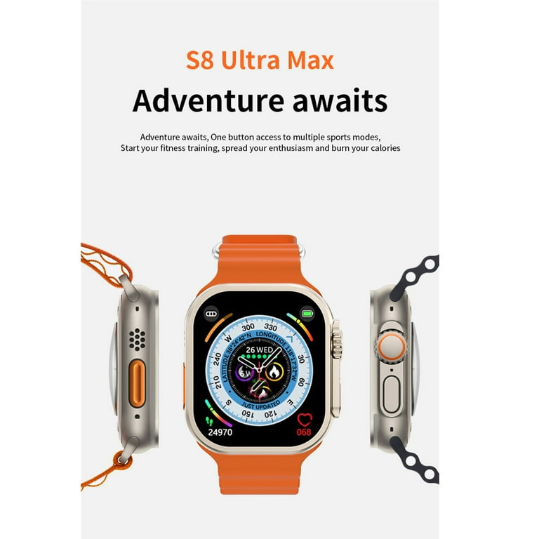 S8 Ultra max plus Smart Watch 49mm HD screen Waterproof IP68 Android iOS  NFC Bluetooth Calling Smart Watch