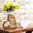 thumbnail image 6 of 2-Piece Rustic Charm: Small Wooden Heart Table Decorations - Ideal Farmhouse Centerpieces for Living & Dining Rooms, Perfect Housewarming Gifts & New Home Accents (Simple & Elegant Style), 6 of 6