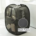 thumbnail image 3 of Buenod Painting Mesh Hamper Collapsible Laundry Basket Portable Pop Up Laundry Hamper, 72L, Black, 3 of 9