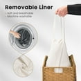 thumbnail image 3 of Gianna 110L Laundry Hamper with Lid, Laundry Basket with Removable Liner for Bathroom Bedroom, 3 of 7
