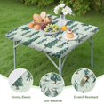 thumbnail image 4 of Light Green Christmas Tree Pattern Square Fitted Tablecloth with Elastic Edge,Square Table Cover,Washable Elastic Table Cover for Home Kitchen Party Decor 34"x34", 4 of 6