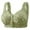 Green, variant on Women's Breathable Mesh Bra Star Print Front Button Wireless Comfort Bra Beige F