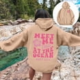 thumbnail image 2 of Towmus Women's Graphic Hoodies Oversized Fall Winter Fleece Letter Flower Print Sweatshirt Women's Casual Long Sleeve Pullover, 2 of 7