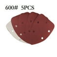 thumbnail image 1 of 5 Pcs 140*98Mm Papier de Verre Triangle & Disque de Ponçage Abrasif Grain 40-1000 600 Grain, 1 of 7