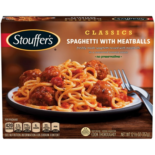 Stouffers CLASSICS Spaghetti with Meatballs Frozen Meal 12 5/8 oz